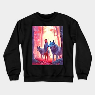 That girl who communicated with Wolves Crewneck Sweatshirt